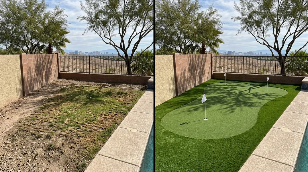 Result artificial grass installation in Henderson - Henderson Turf Installation